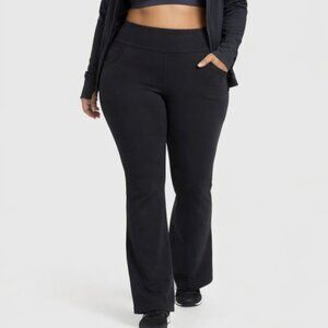 BSP Active Fleece-Lined Flare Leggings Black Size XL NWT